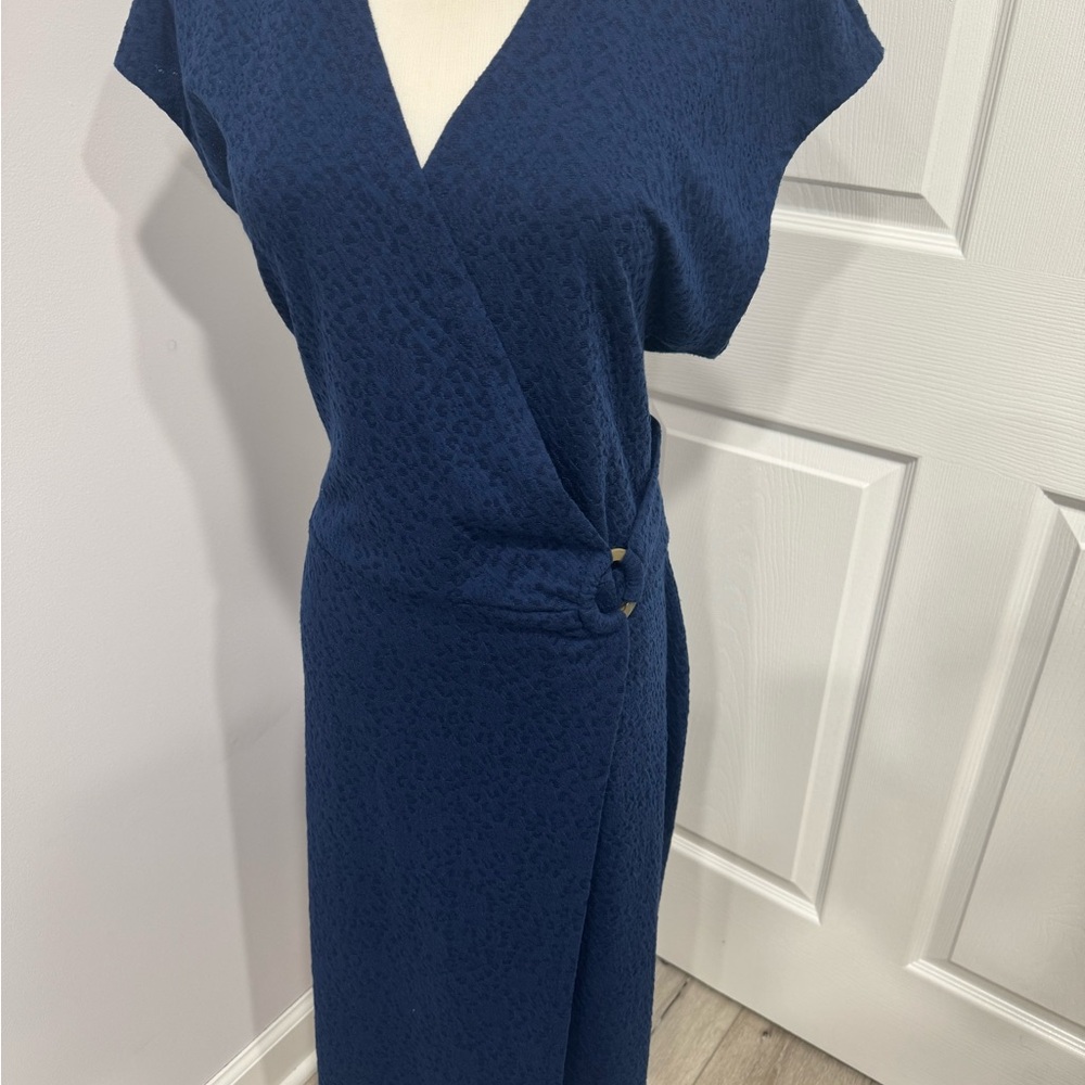 Liz Claiborne Asymmetrical Navy Dress